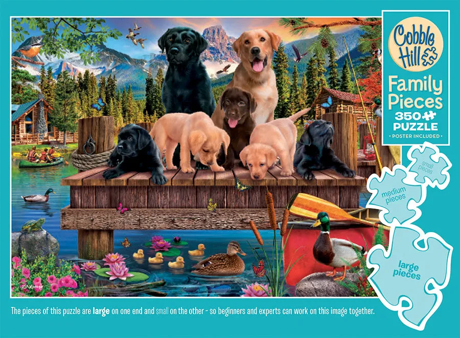 Cobble Hill Family Pieces Pups and Ducks puzzle 350 piese familie