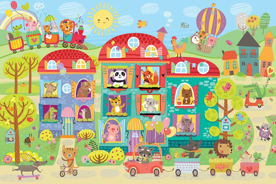 Cobble Hill Friendly Neighbors puzzle podea 35 piese animale