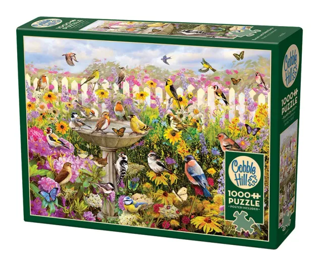 Cobble Hill Backyard Bird Bath puzzle 1000 piese pasari gradina