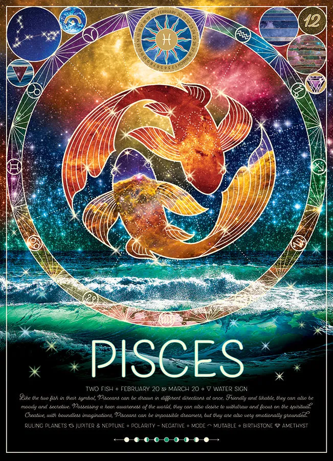 Cobble Hill Pisces puzzle 500 piese zodia Pesti