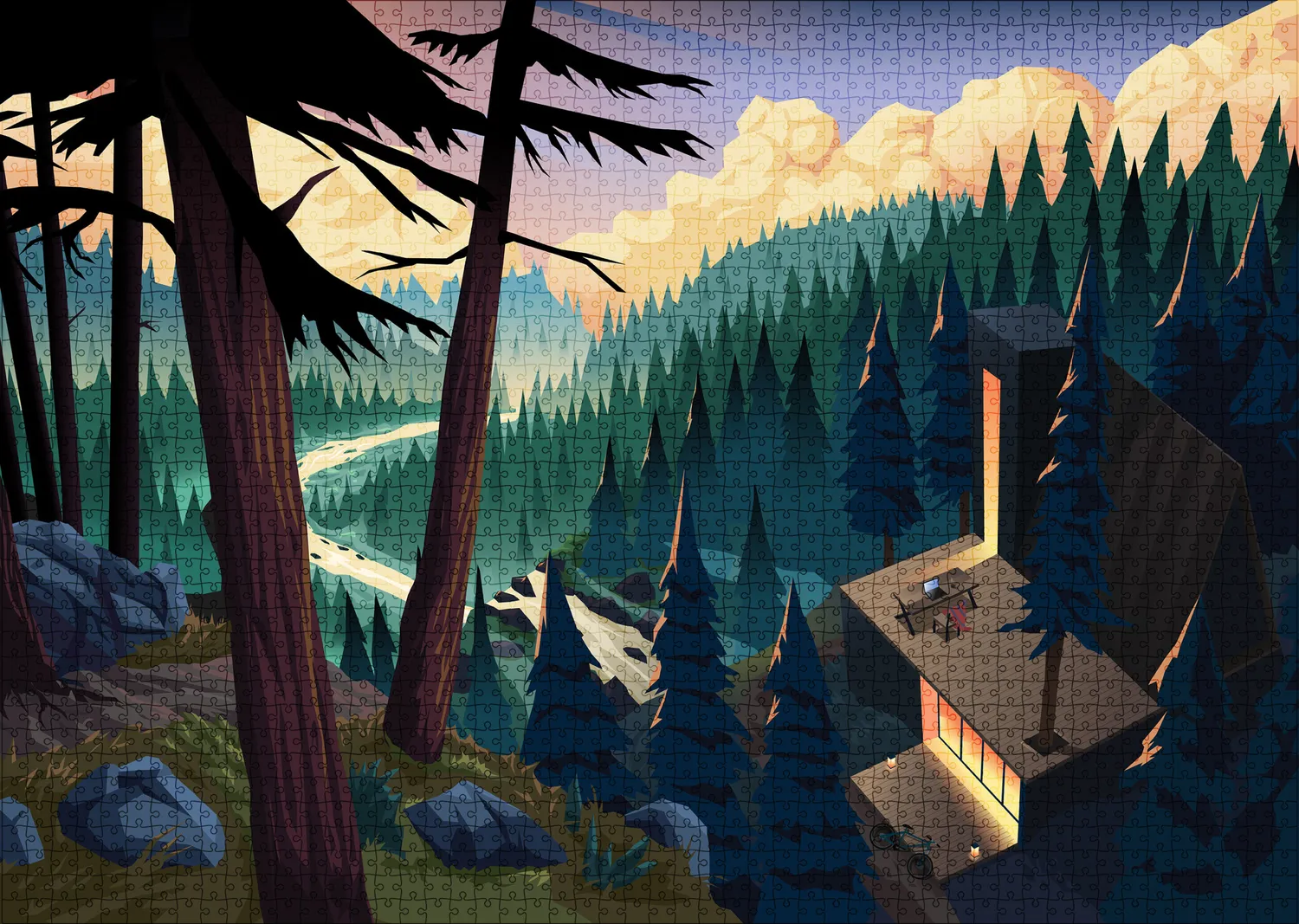 Muno Puzzle Forest Retreat puzzle 2000 piese natura