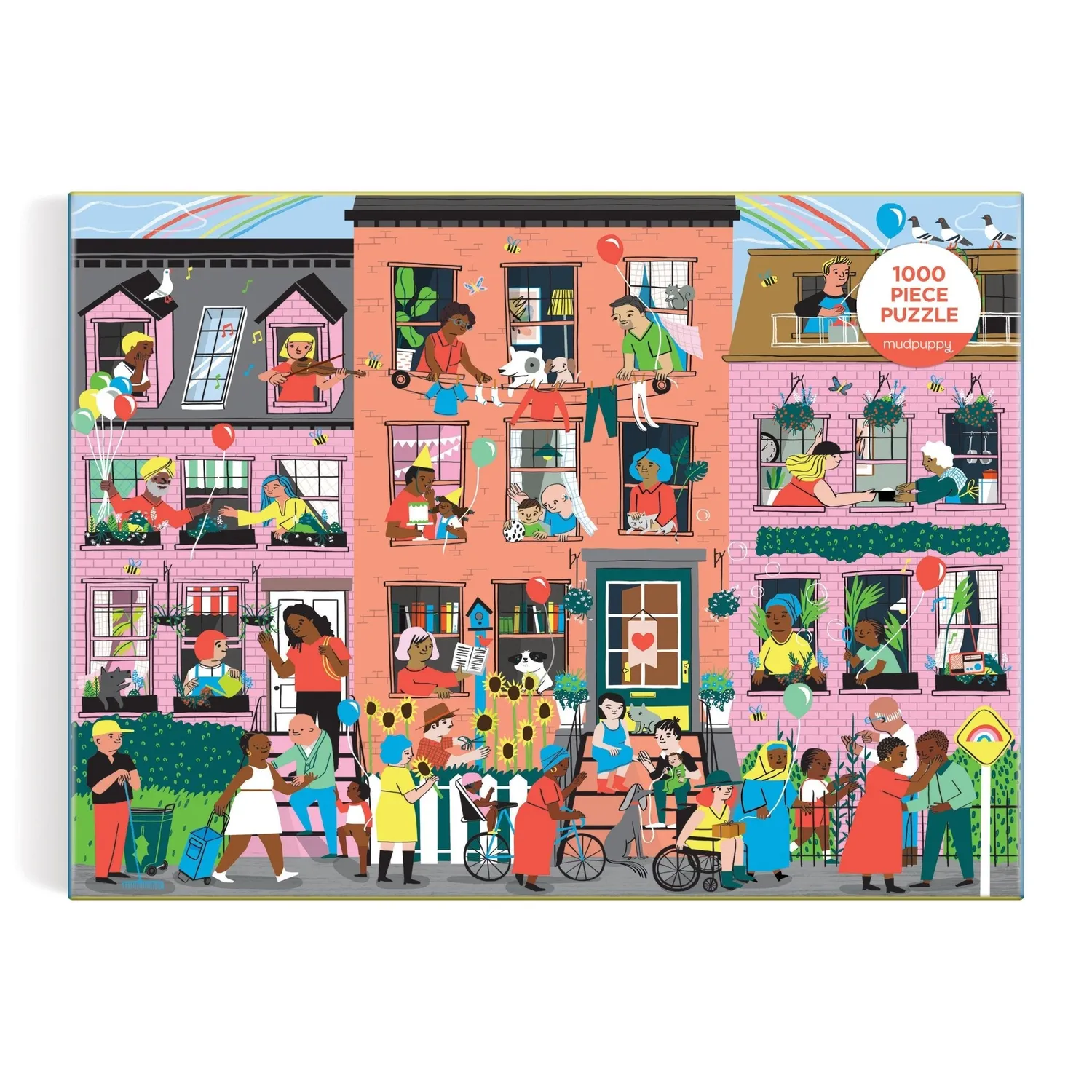 Mudpuppy Hey Neighbors puzzle 1000 piese familie
