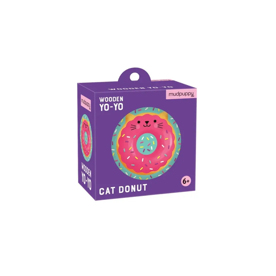 Mudpuppy Cat Donut yo-yo lemn cu pisică
