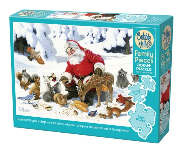 Cobble Hill Family Pieces Santa Claus and Friends puzzle 350 piese Crăciun