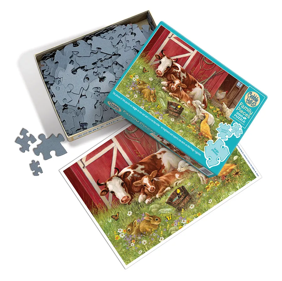 Cobble Hill Barnyard Babies puzzle familie 350 piese ferma