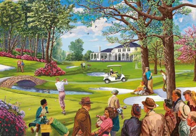 Mosaic Puzzles Hole in One puzzle lemn 100 piese golf