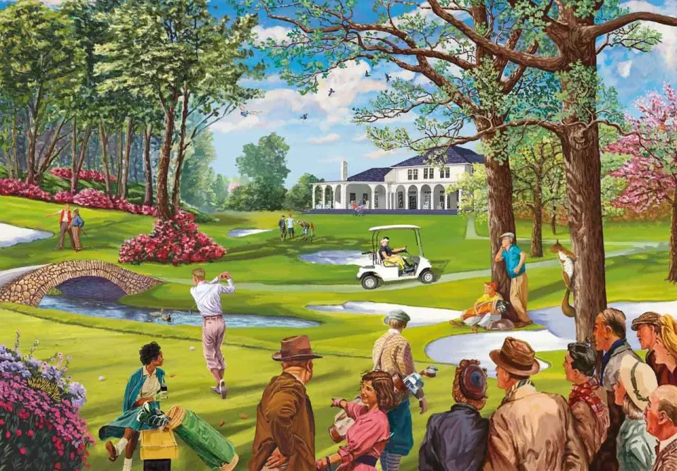Mosaic Puzzles Hole in One puzzle lemn 100 piese golf