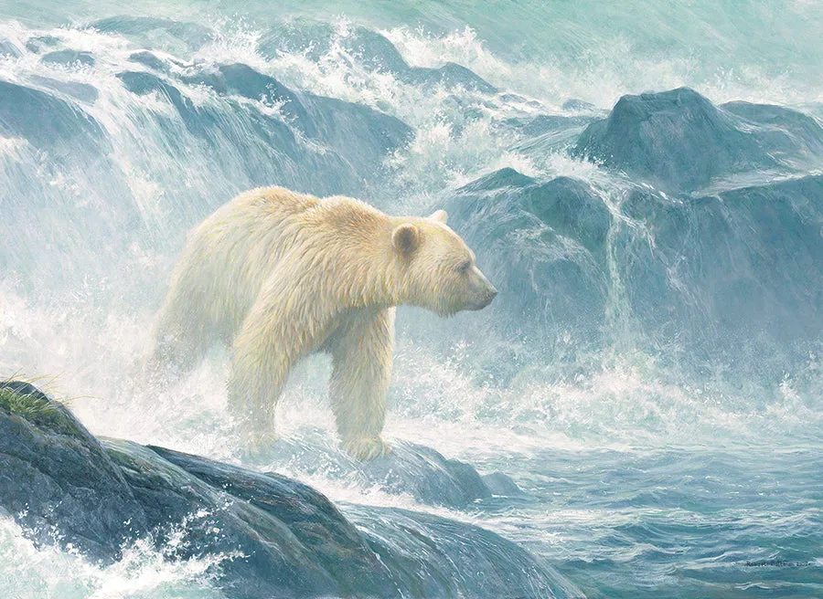 Cobble Hill Salmon Watch Spirit Bear puzzle 500 piese natură