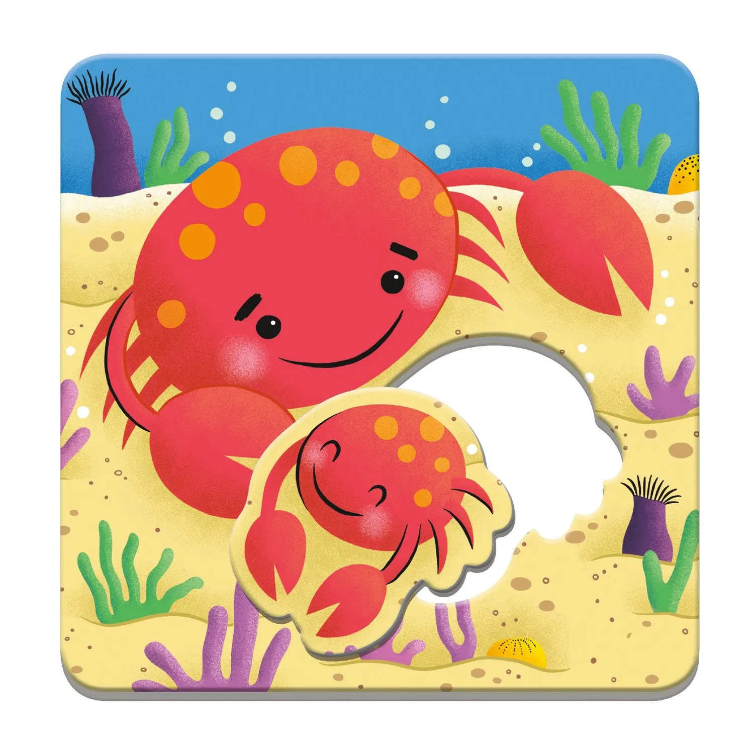 Mudpuppy Ocean Babies puzzle potrivire 6 piese 1-3 ani