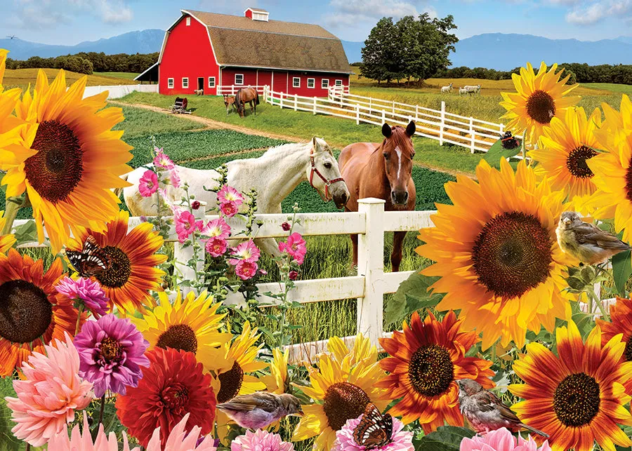 Cobble Hill Sunshine Farm puzzle tavă 35 piese fermă