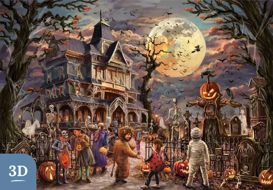 Mosaic Puzzles Heritage 3D Frightful Fun puzzle 500 piese 3D