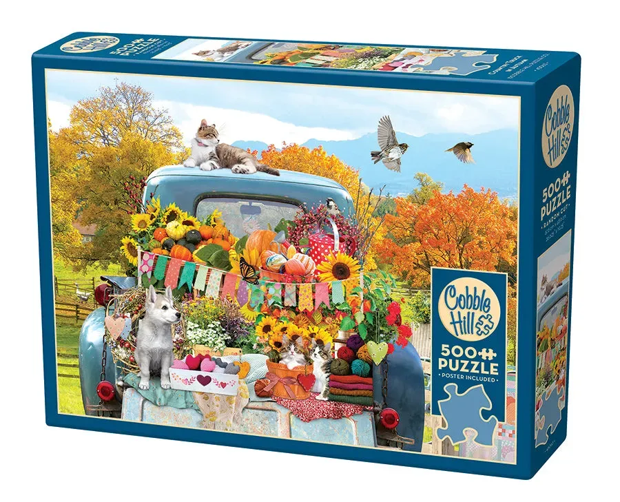 Cobble Hill Country Truck in Autumn puzzle 500 piese toamna