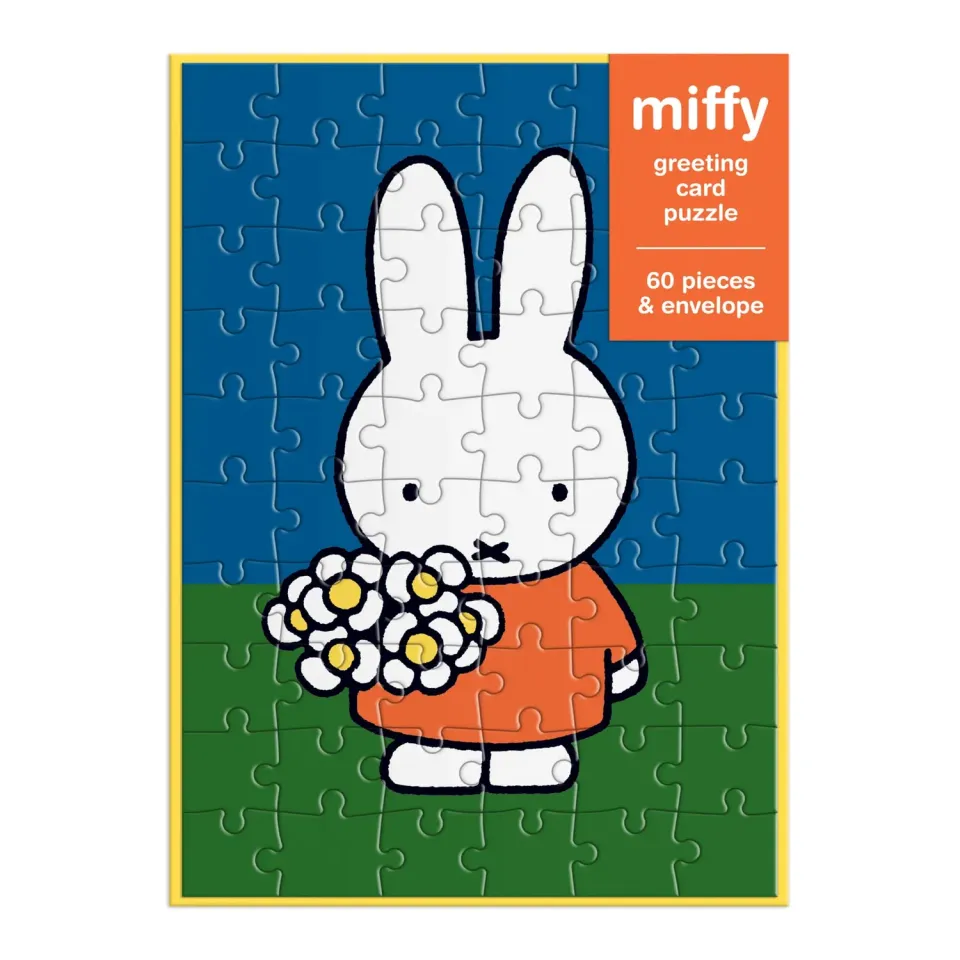 Mudpuppy Miffy with Flowers puzzle felicitare 60 piese flori