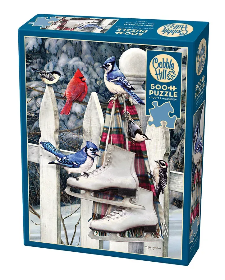 Cobble Hill Birds with Skates puzzle 500 piese iarna