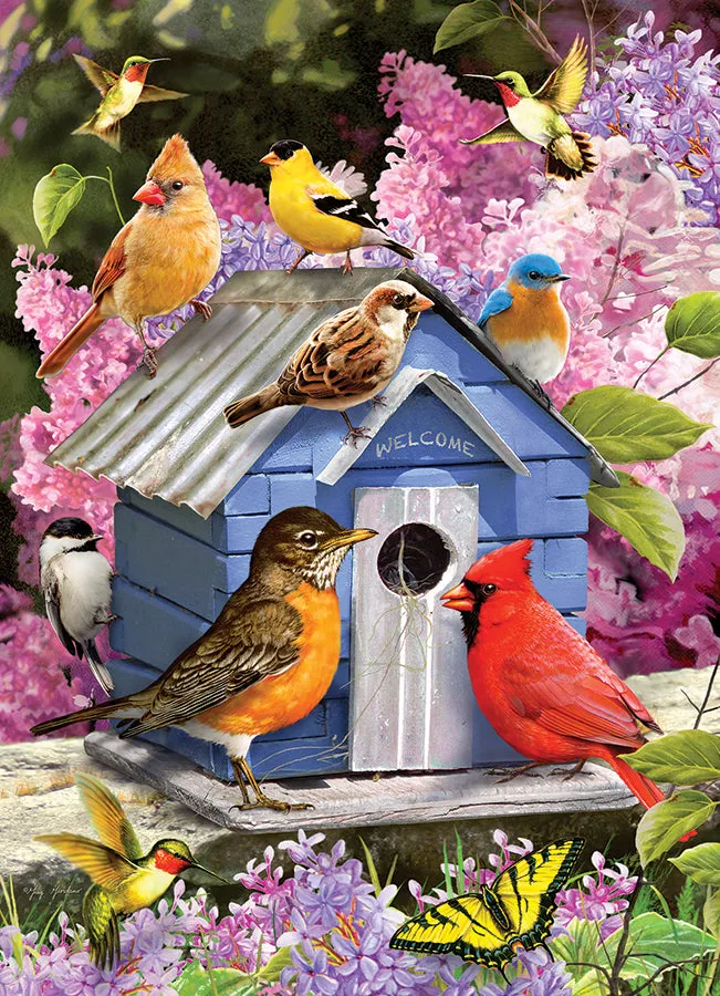 Cobble Hill Spring Birdhouse puzzle 500 piese pasari