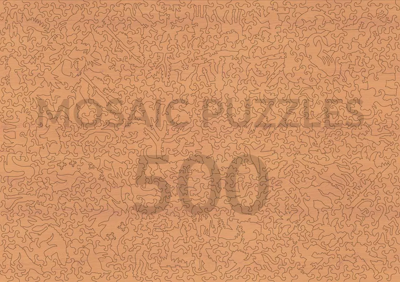Mosaic Puzzles Wild Animals puzzle lemn 250 piese copii