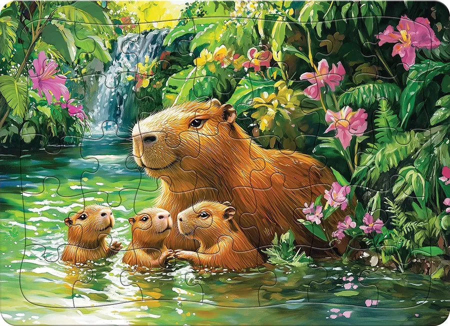Cobble Hill Capybaras puzzle tavă 35 piese copii