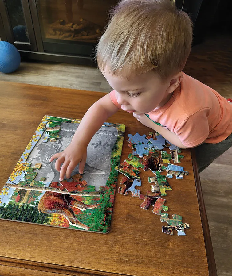 Cobble Hill Moose puzzle tavă 35 piese toamnă