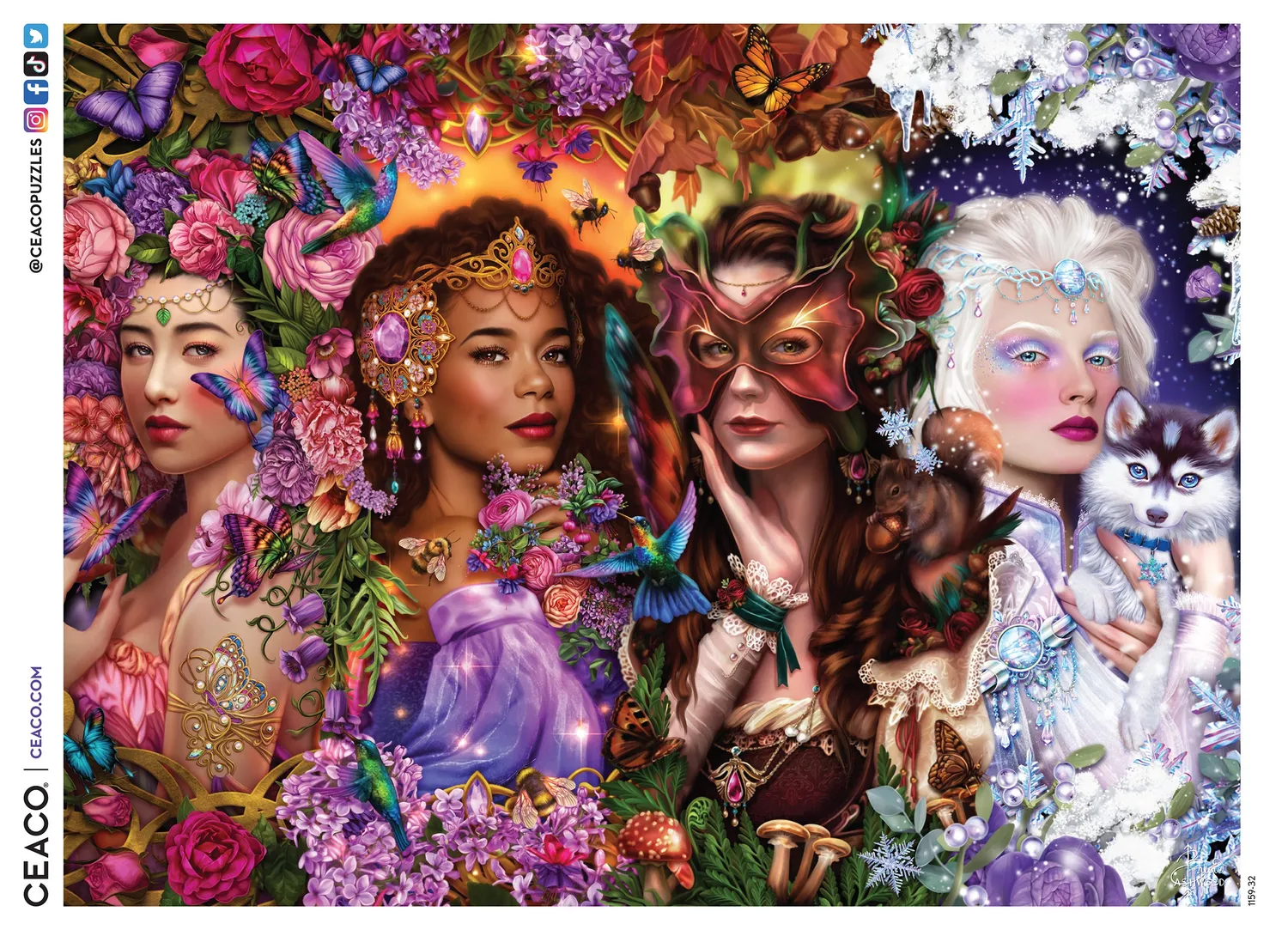 Ceaco Fairy Queens puzzle 750 piese glitter