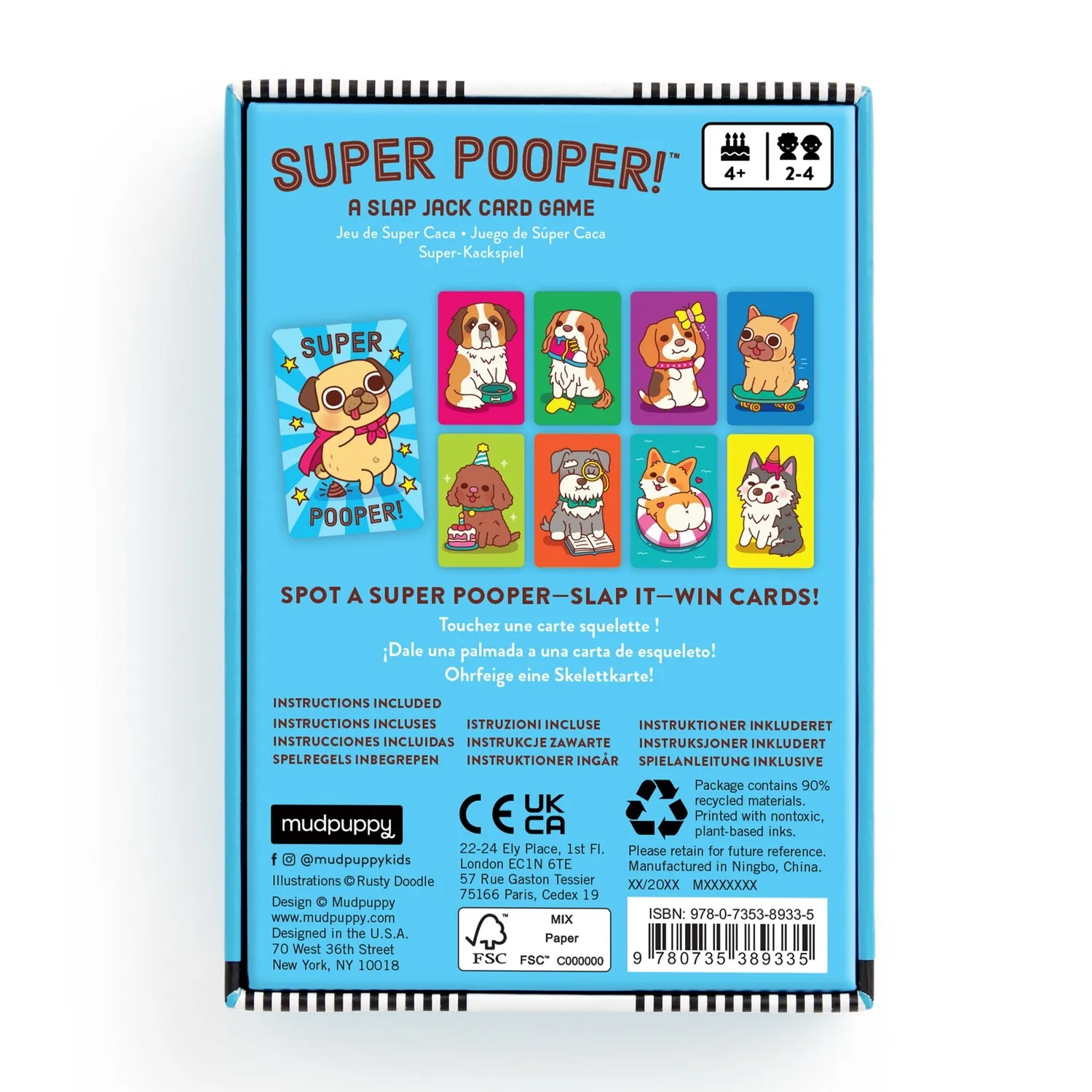 Mudpuppy Super Pooper joc de cărți 40 piese 4+