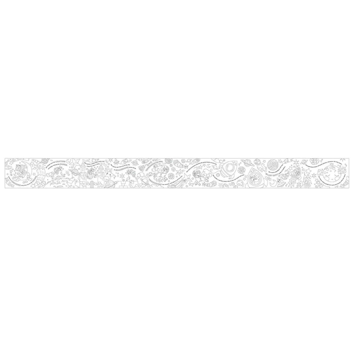 Mudpuppy Luna Unicorn rola de colorat 2,4 m