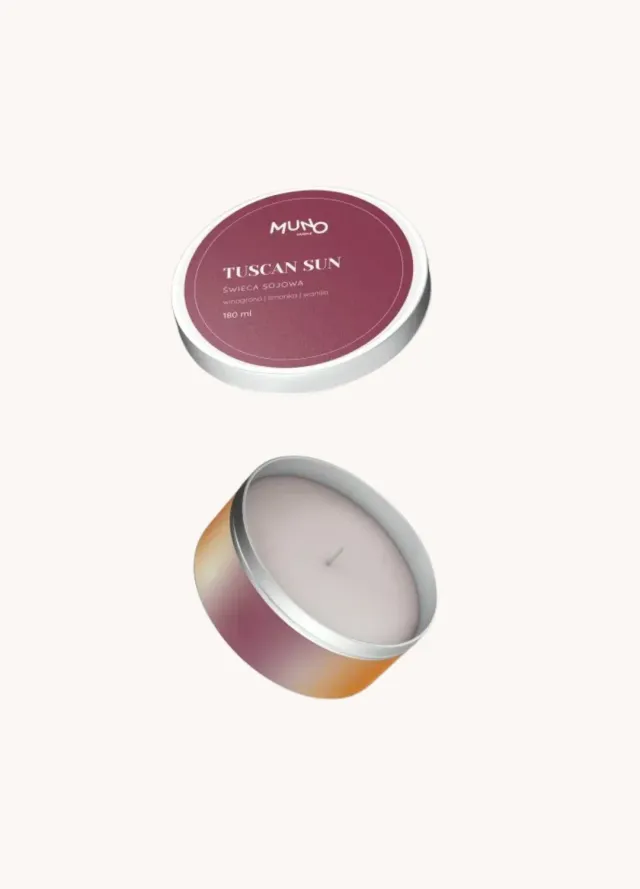 MunoCandle Tuscan Sun lumanare soia 180 ml citrice