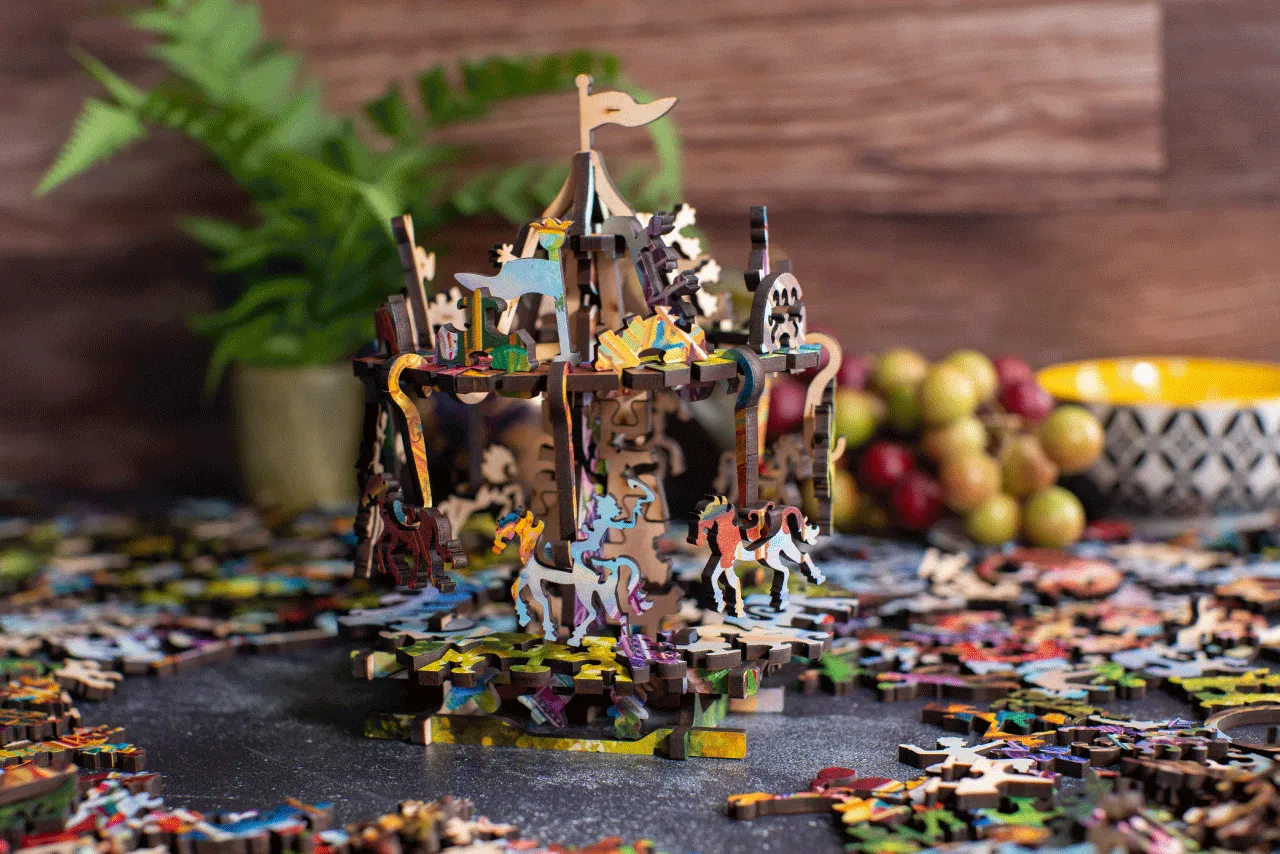 Mosaic Puzzles Carousel Trocadero Paris puzzle 3D 1000 piese