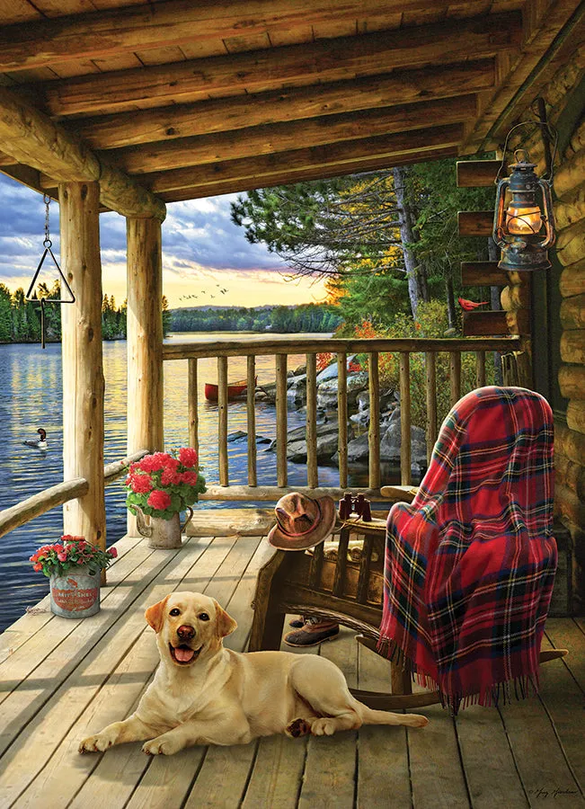 Cobble Hill Cabin Porch puzzle 1000 piese cabana lac