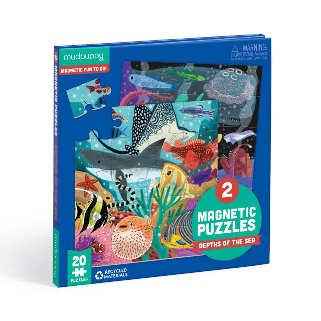 Mudpuppy Depths of the Seas puzzle magnetic 2x20 piese