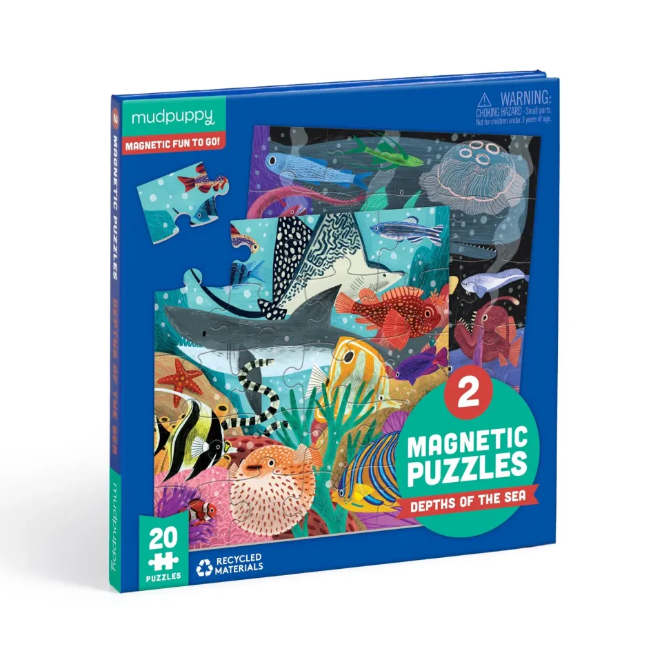 Mudpuppy Depths of the Seas puzzle magnetic 2x20 piese