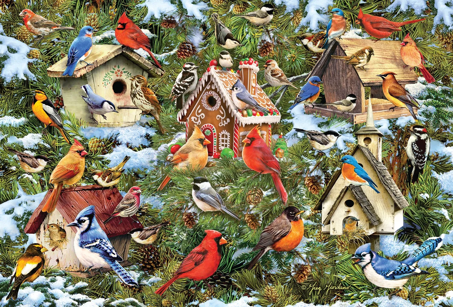 Cobble Hill The Crowded Tree puzzle 2000 piese peisaj