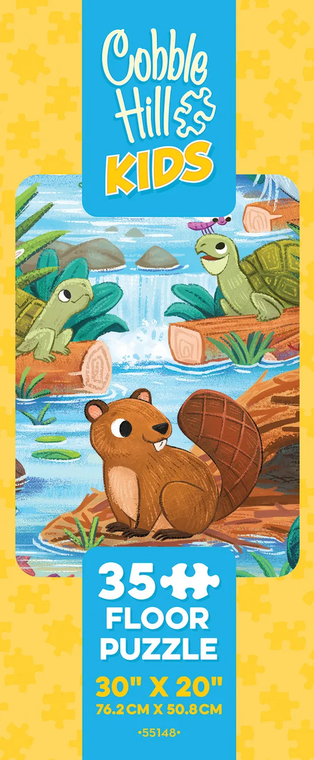 Cobble Hill Beaver and Friends puzzle podea 35 piese animale
