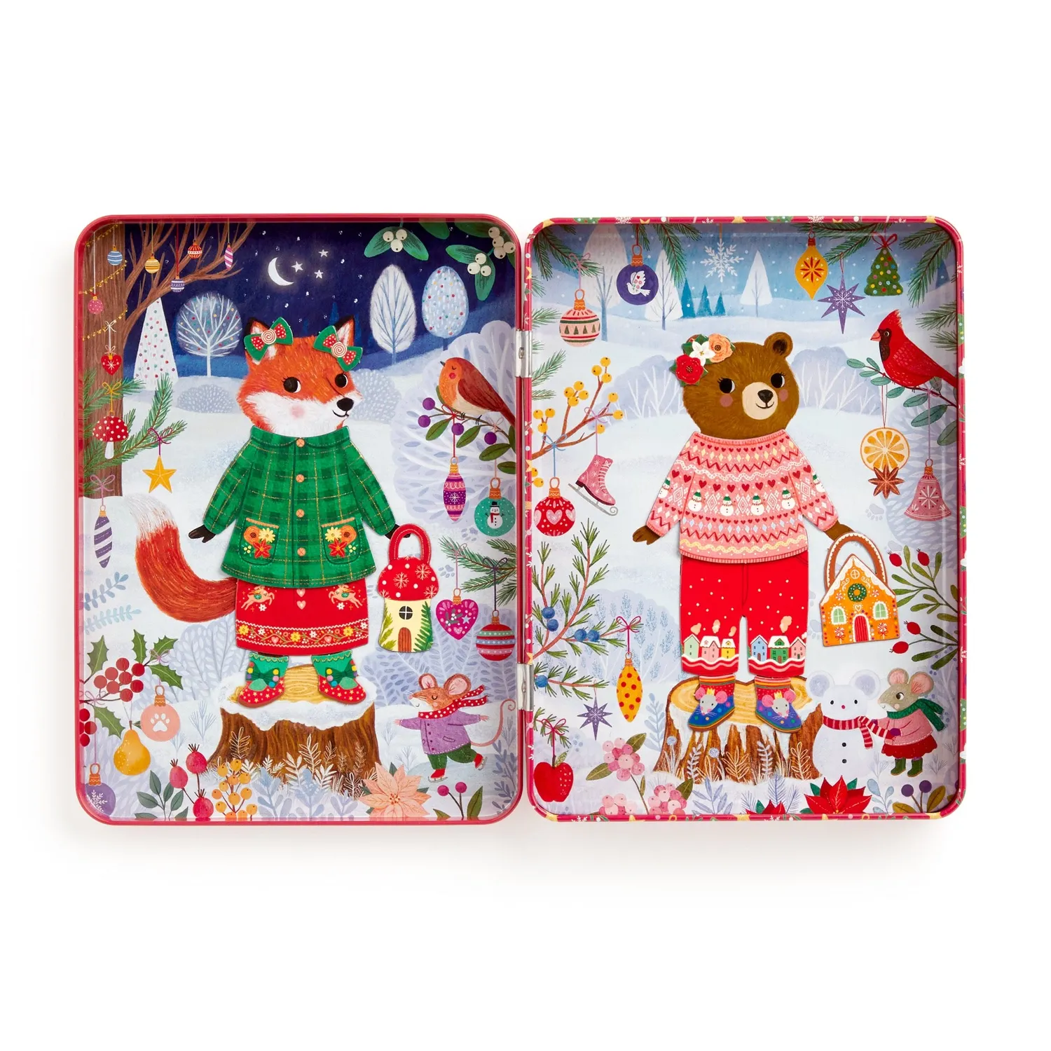 Mudpuppy Merry Woodland joc magnetic 45+ Craciun