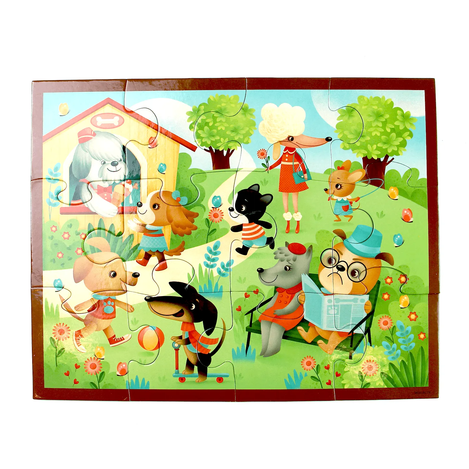 Mudpuppy Pouch Puppy Playtime puzzle 12 piese catei 2-4 ani