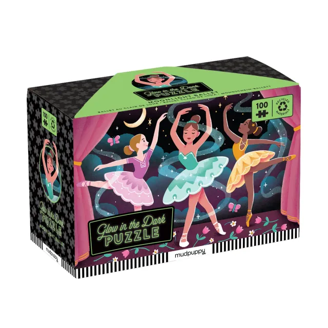Mudpuppy Moonlight Ballet puzzle 100 piese fosforescent