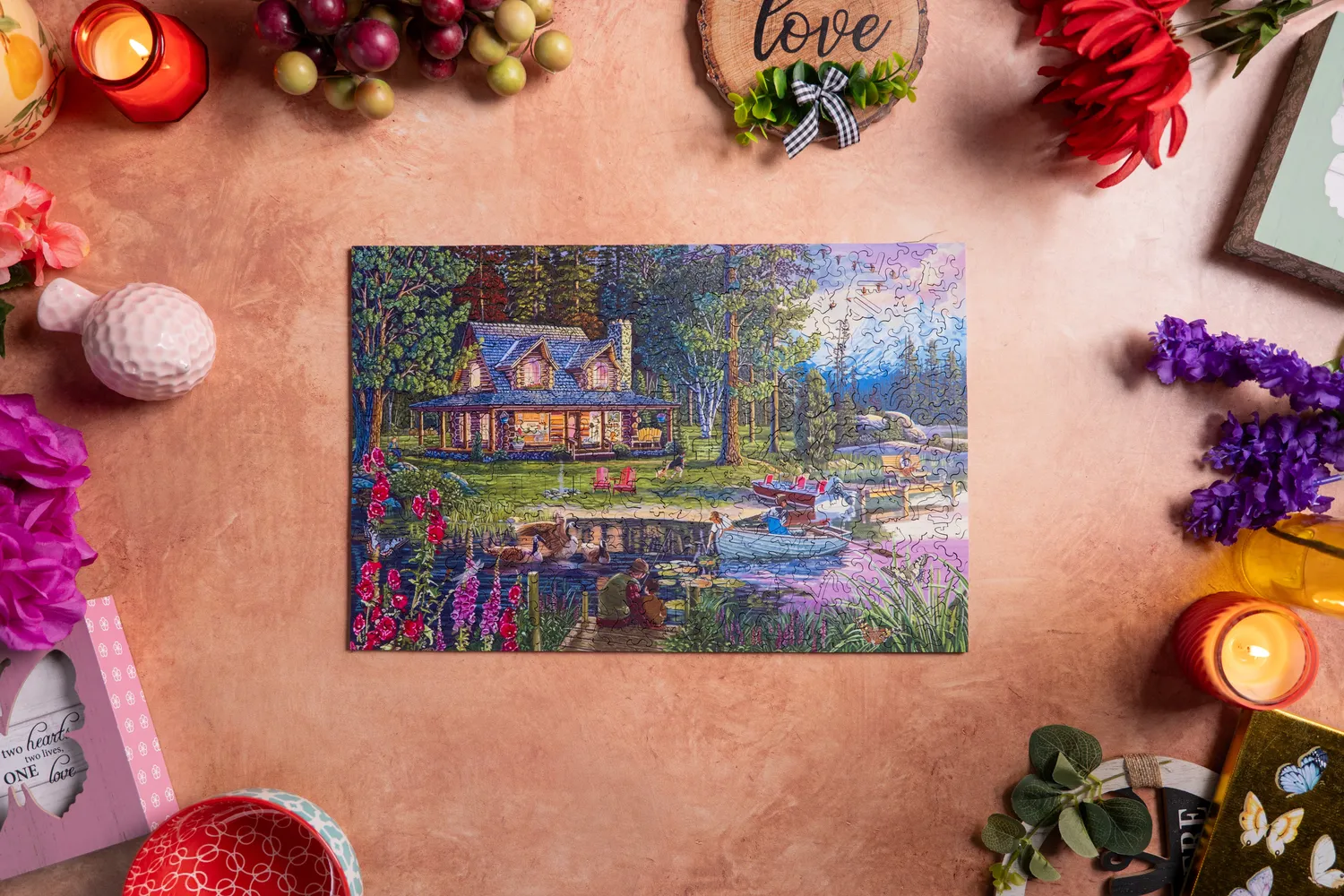 Mosaic Puzzles Weekend Fishing Trip puzzle lemn 100 piese colorat