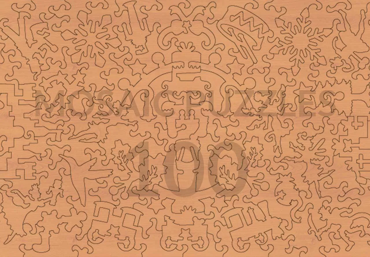 Mosaic Puzzles The Nutcracker puzzle lemn 100 piese crăciun