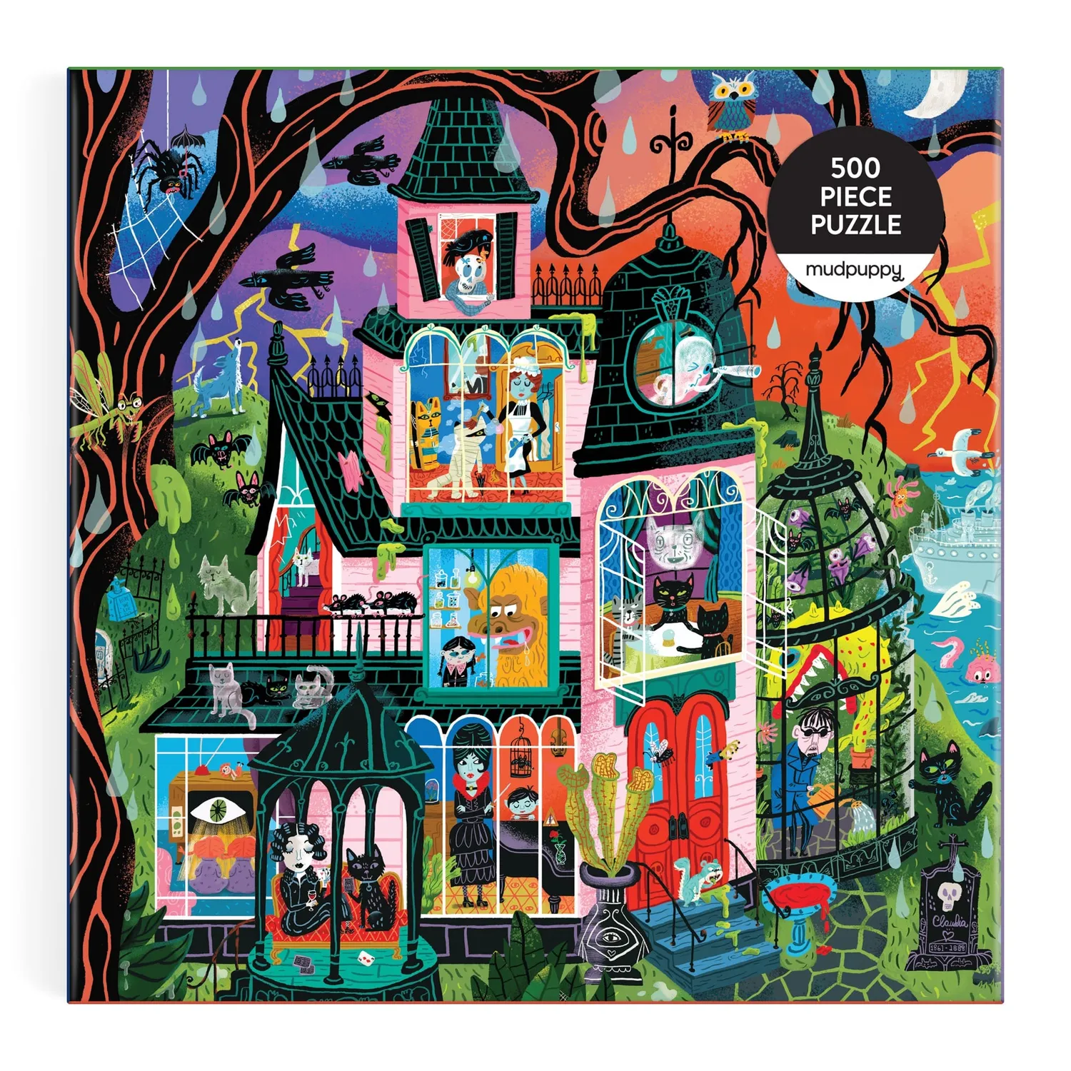 Mudpuppy Monster Mansion 500 puzzle familie halloween