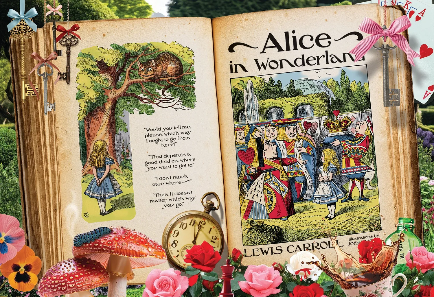 Cobble Hill Alice in Wonderland 46004 puzzle 100 piese carte