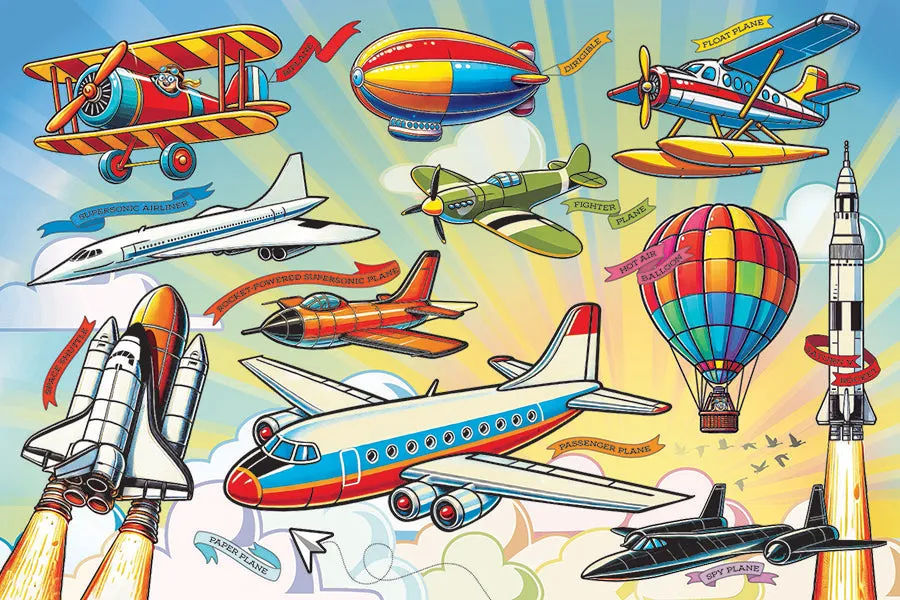 Cobble Hill Flight puzzle podea 35 piese avioane