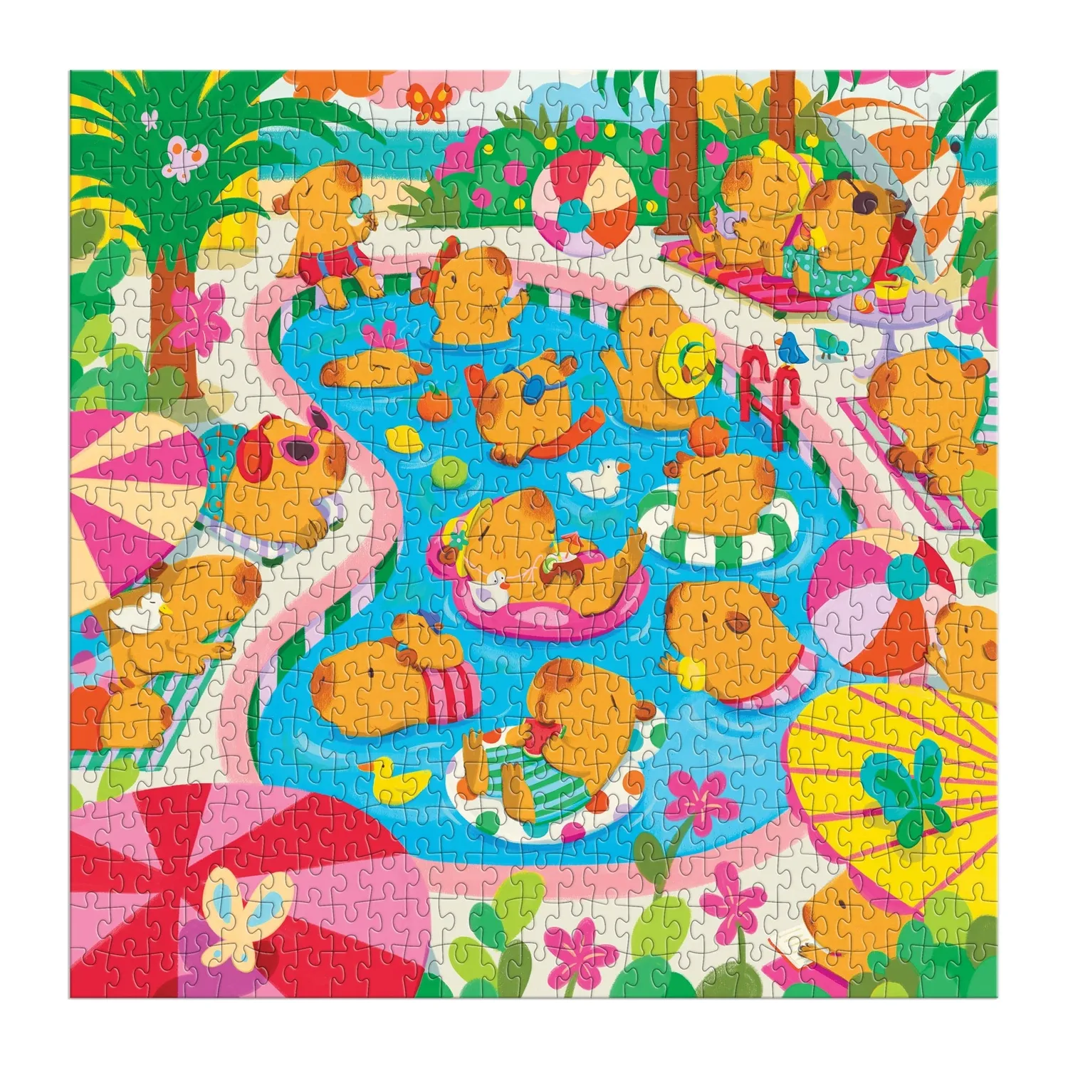 Mudpuppy Capybara Pool Day puzzle 500 piese 51x51 cm