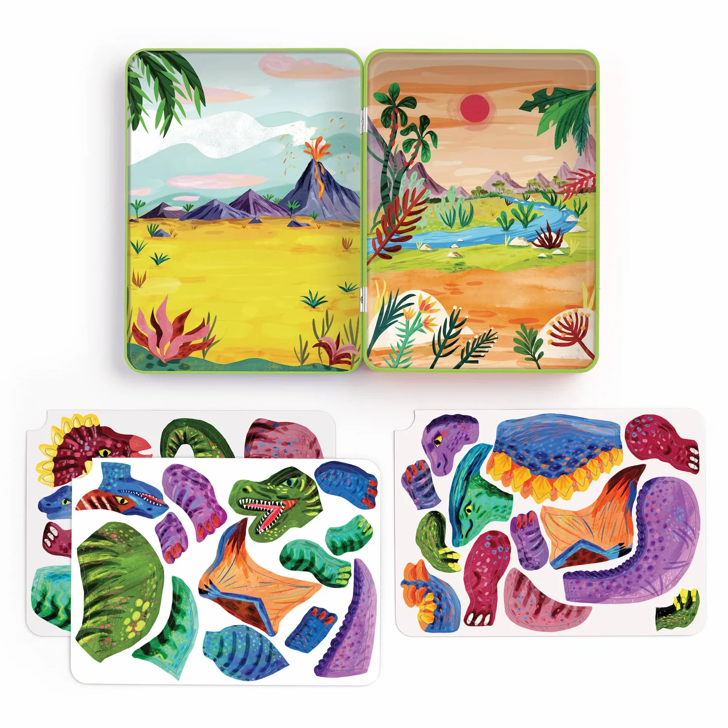 Mudpuppy Dino Mix-Up Magnetic Build-It joc 40 magneti