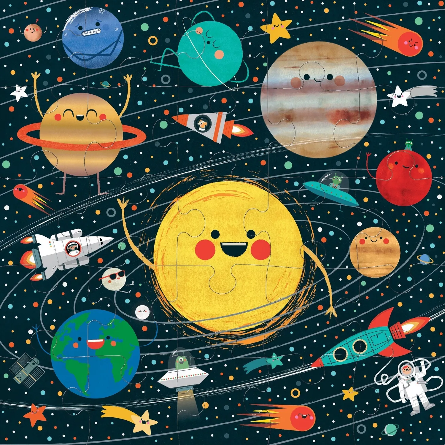 Mudpuppy Solar System puzzle podea 25 piese jumbo