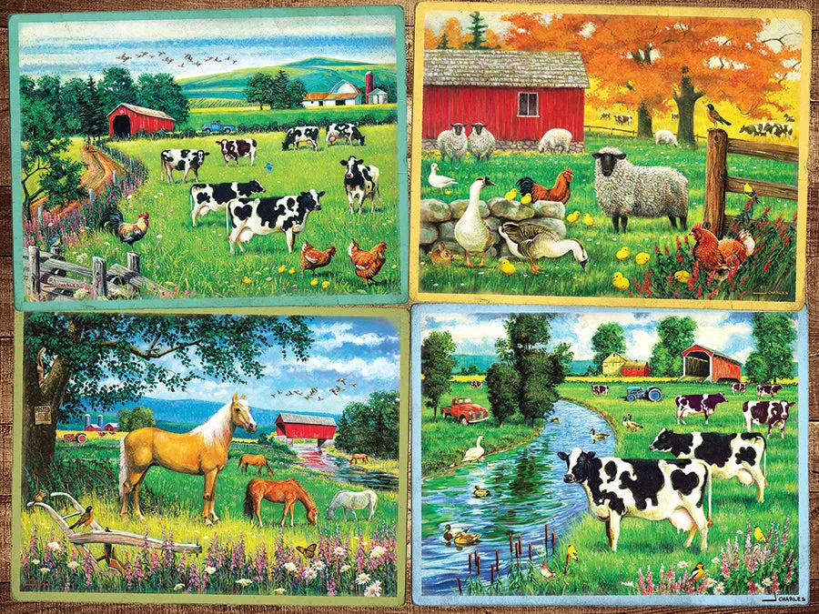 Cobble Hill Country Friends puzzle 275 piese fermă
