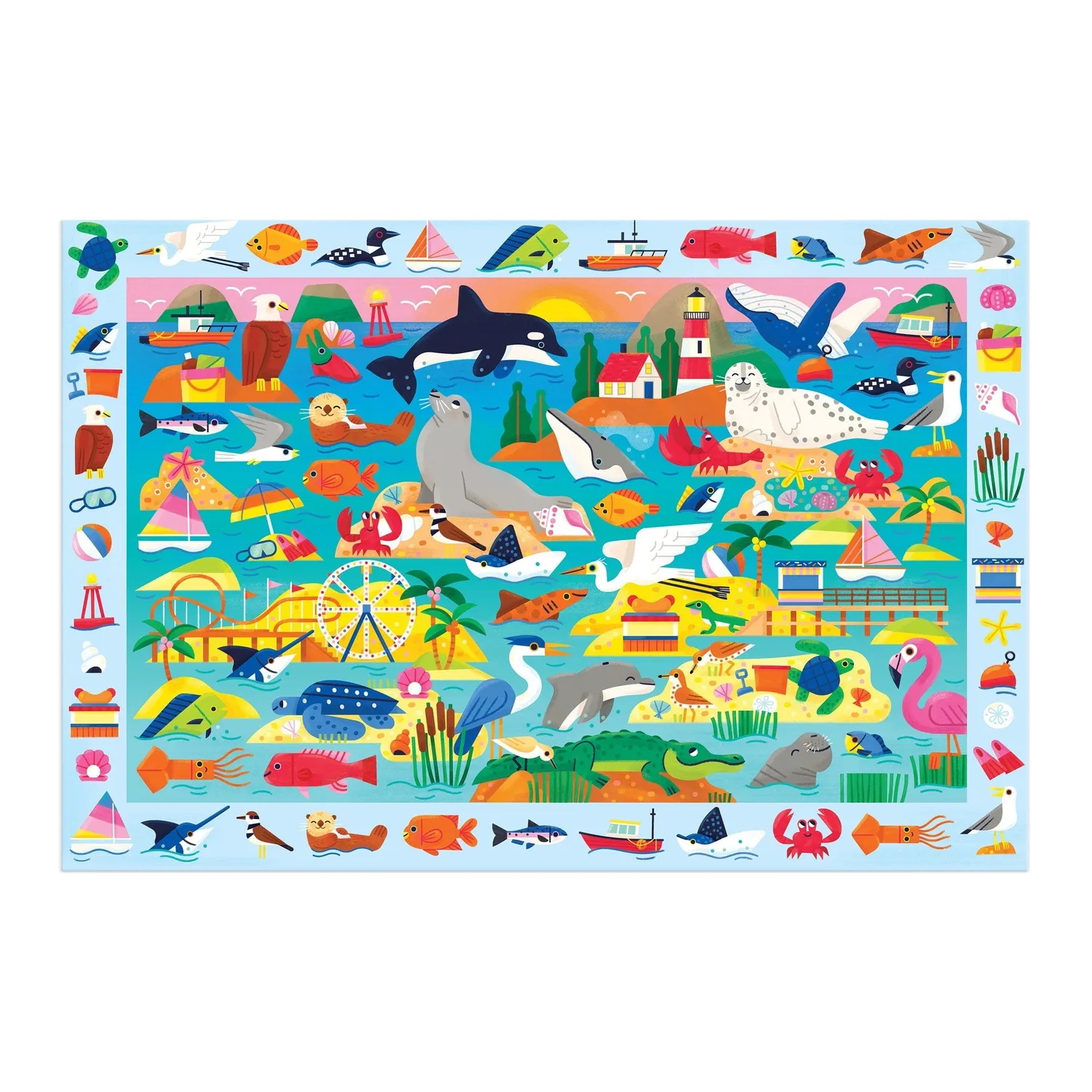 Mudpuppy At the Seaside puzzle căutare 64 piese