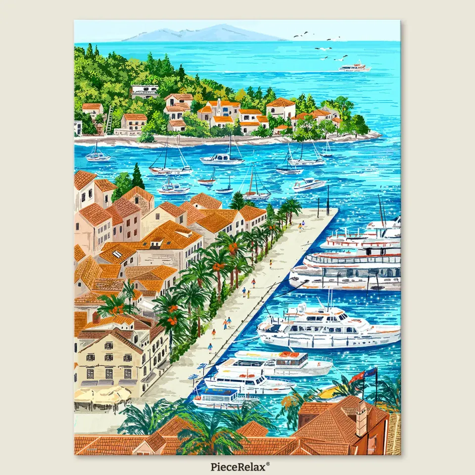 PieceRelax PieceClicks Blue Coast Croatia U1339 puzzle 1000 piese