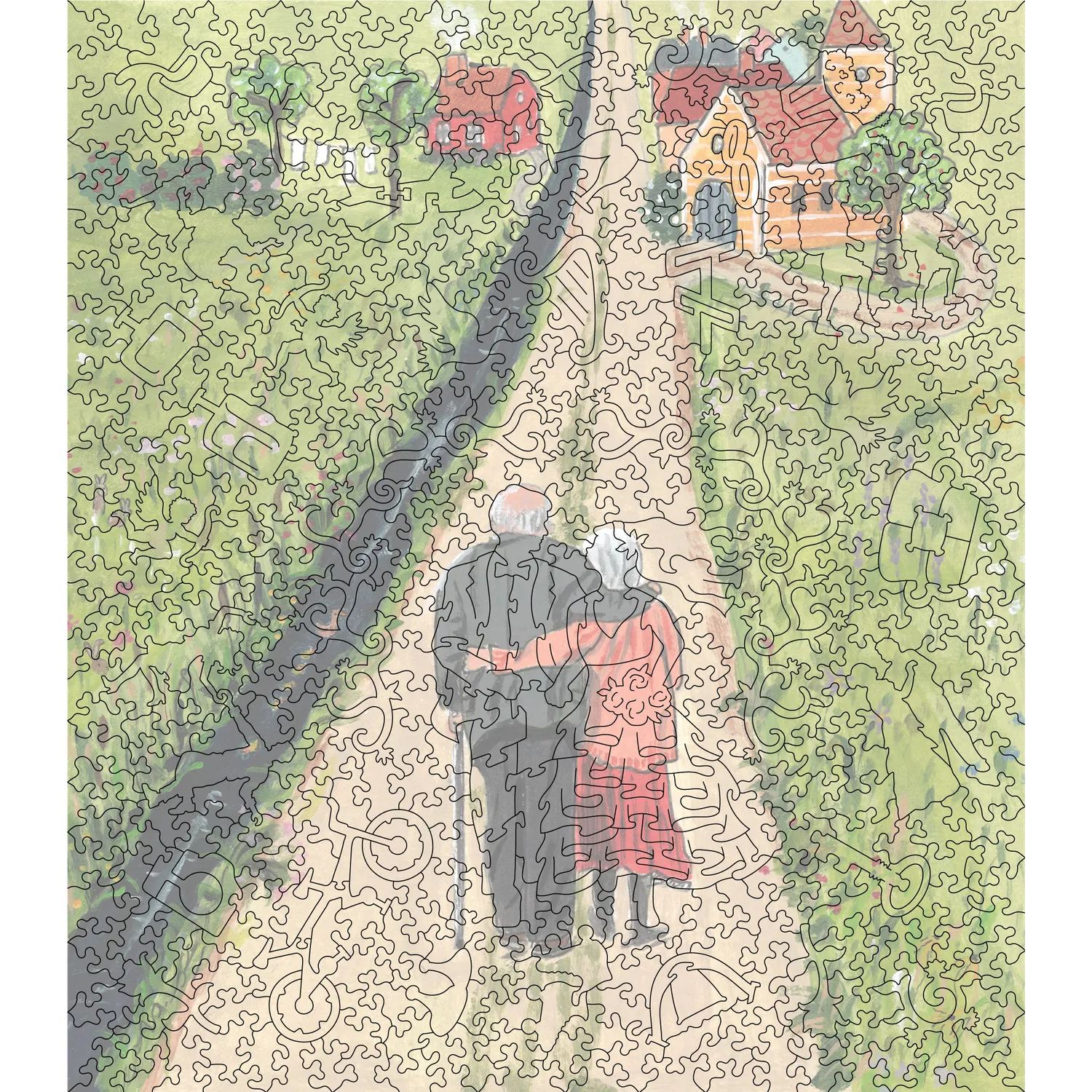 Hidden Piece Grow Old Together puzzle 531 piese nunta