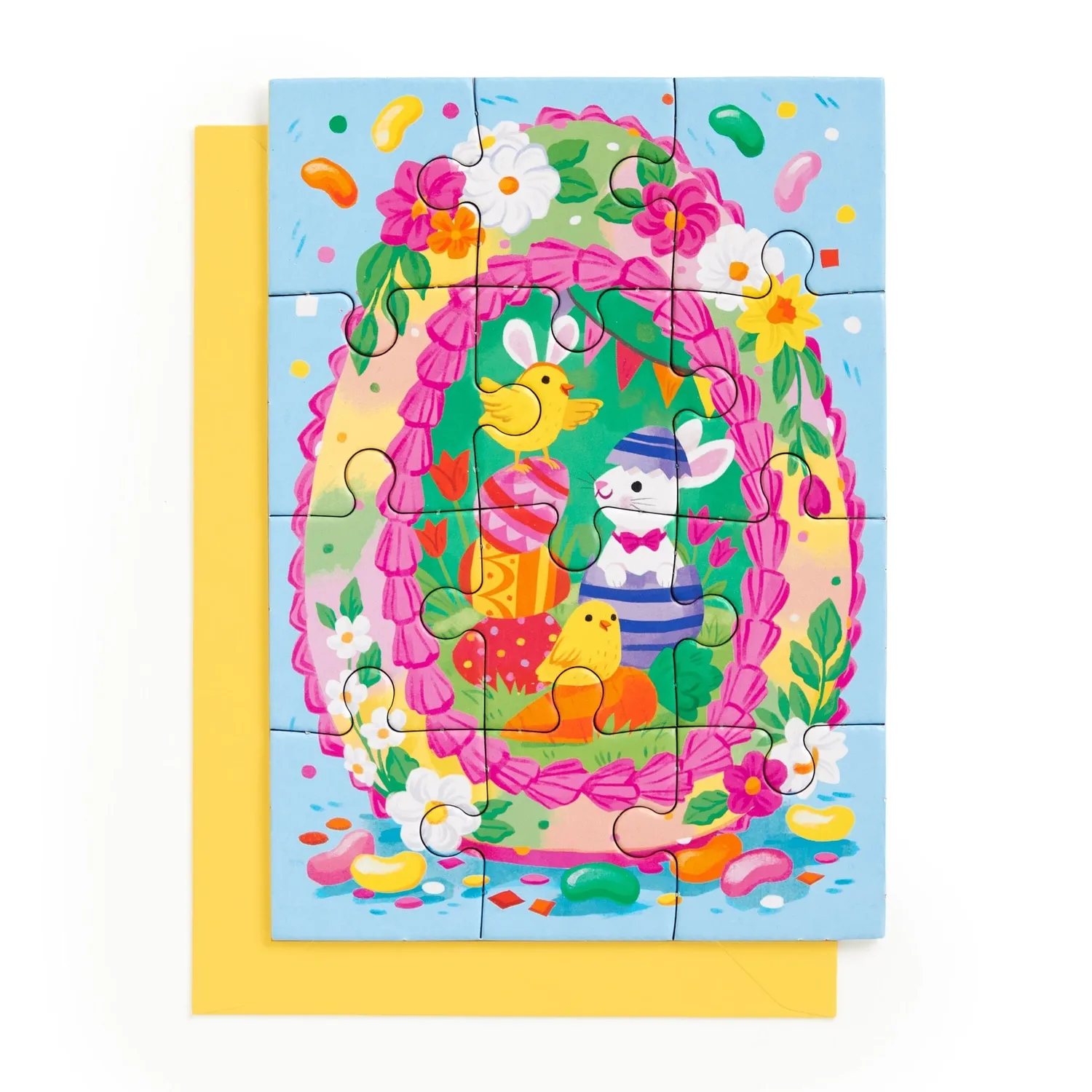 Mudpuppy Egg-cellent Easter felicitare puzzle 12 piese