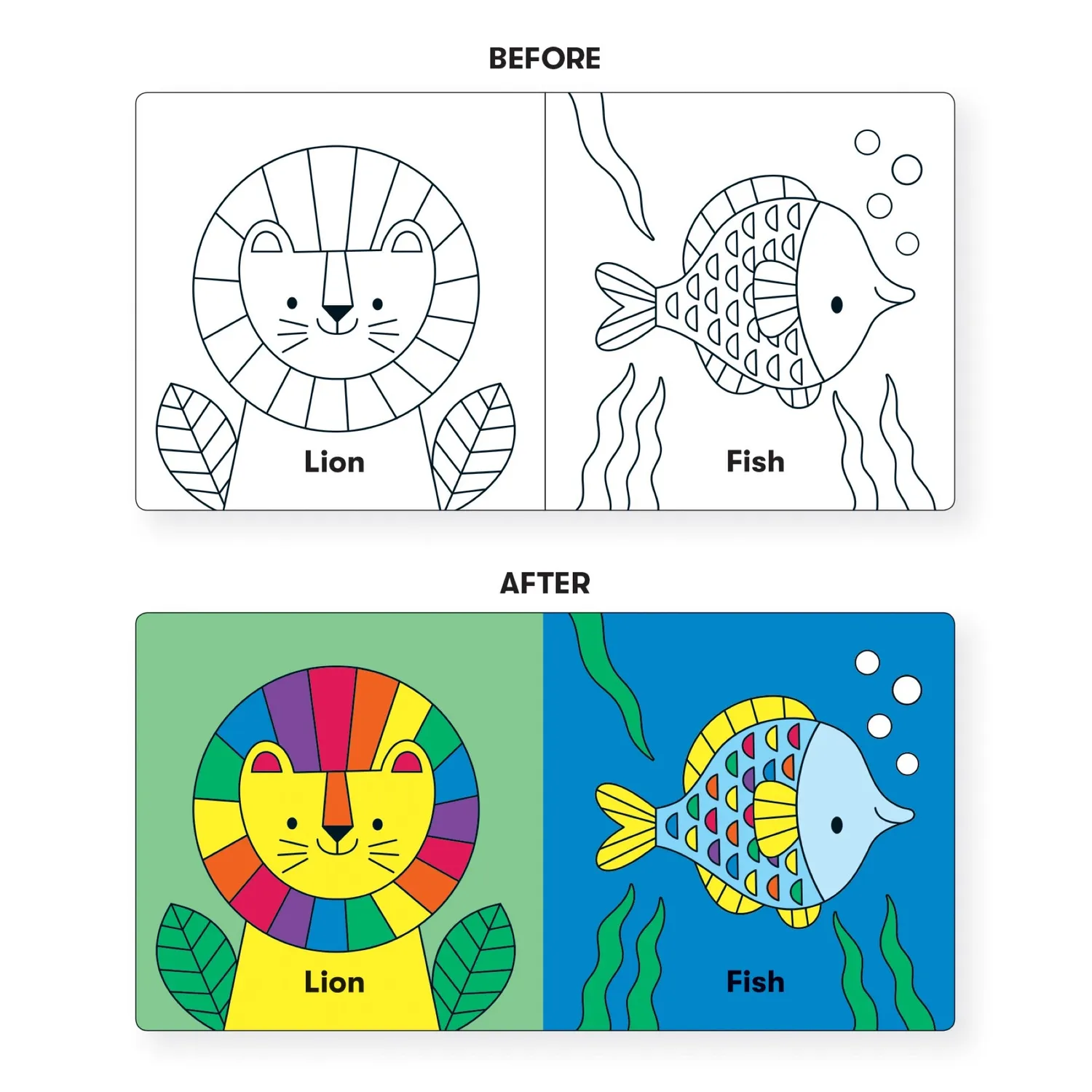 Mudpuppy Color Magic Wild Rainbow carte de baie