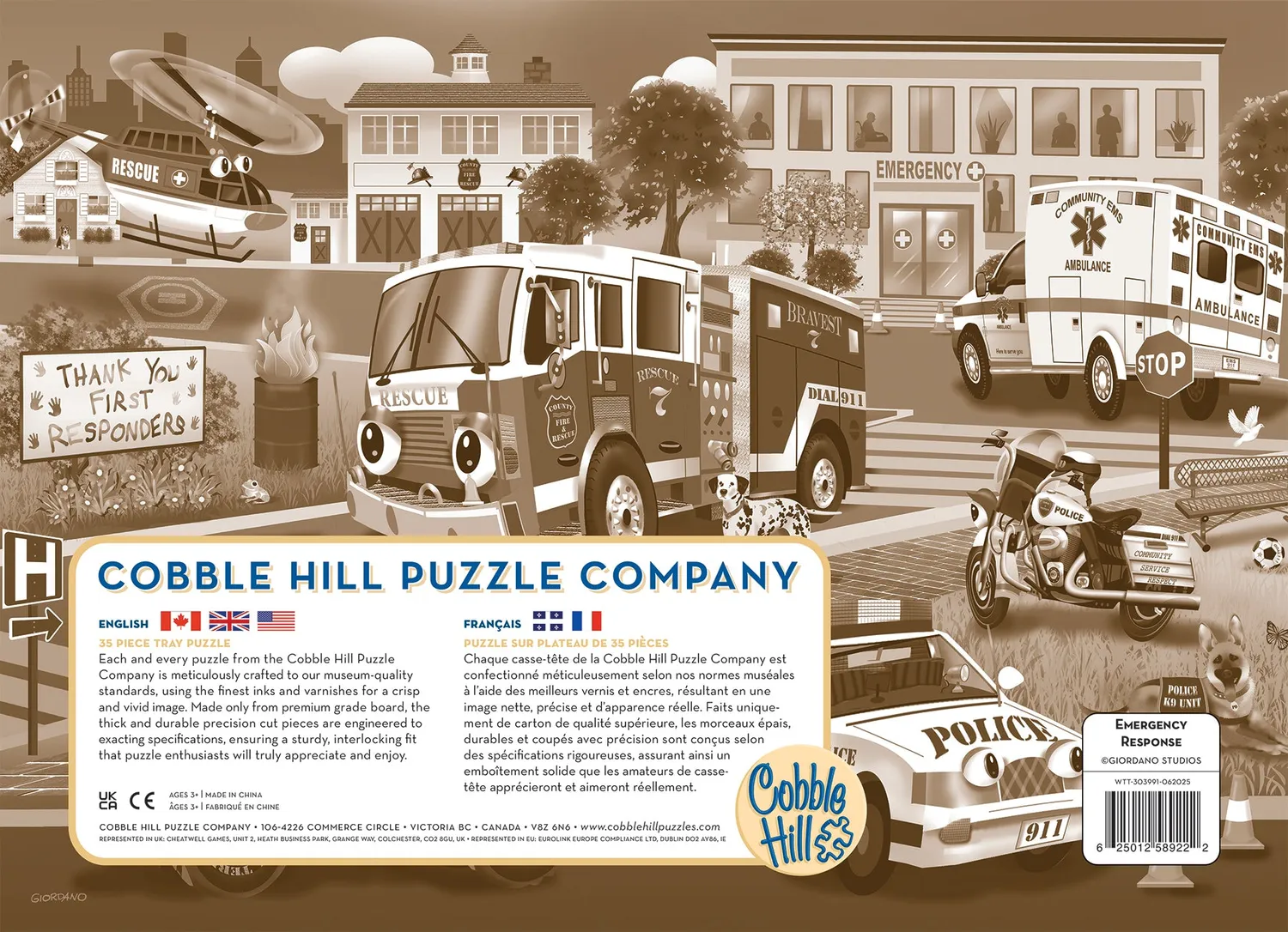 Cobble Hill Emergency Response puzzle tavita 35 piese